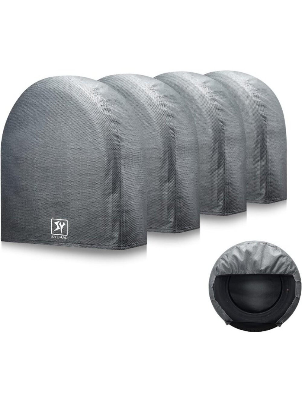 Set of 4 Waterproof Tire Covers for RV, Truck, SUV - 5 Layer UV & Snow